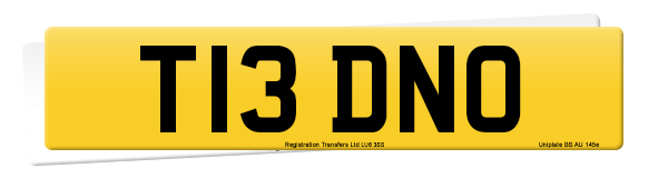 Registration number T13 DNO